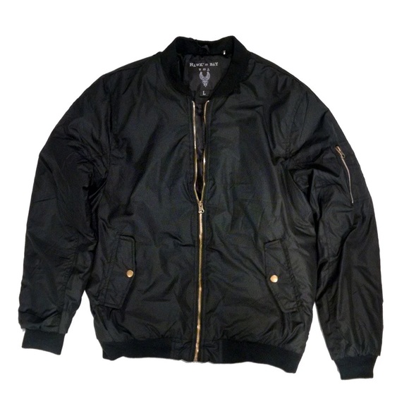 Hawk’s Bay USA Men’s Classic Bomber Jacket - Picture 1 of 7